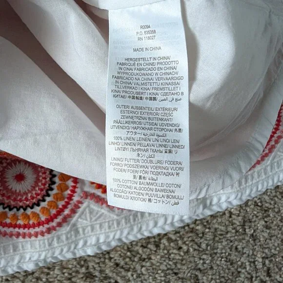 EUC Linen Boden Embroidered Skirt US 16/18 - Picture 8 of 8